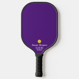 Palas De Pickleball Púrpura simple texto Personalizado personalizado