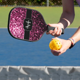 Palas De Pickleball Purpurina fino y brillante rosa oscuro brillante b