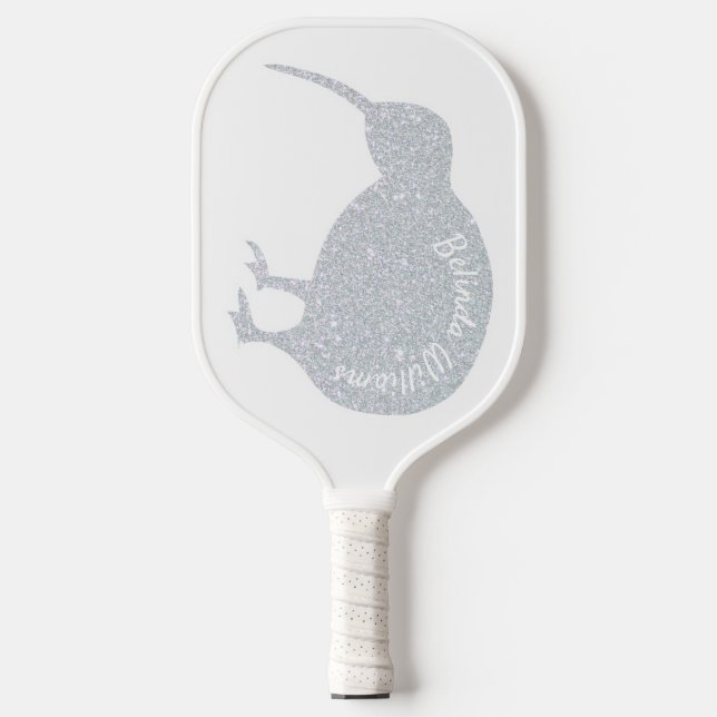PALAS DE PICKLEBALL PURPURINA SILVER KIWI BIRD NOMBRE PERSONALIZADO NU (Anverso)