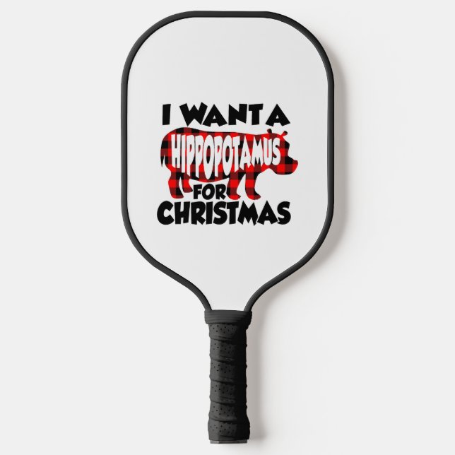 Palas De Pickleball Quiero un hipopótamo para Navidades (Anverso)