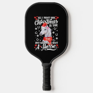 Palas De Pickleball Quiero una camiseta de caballos Navidades