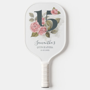 Palas De Pickleball Quinceanera Floral Rosa