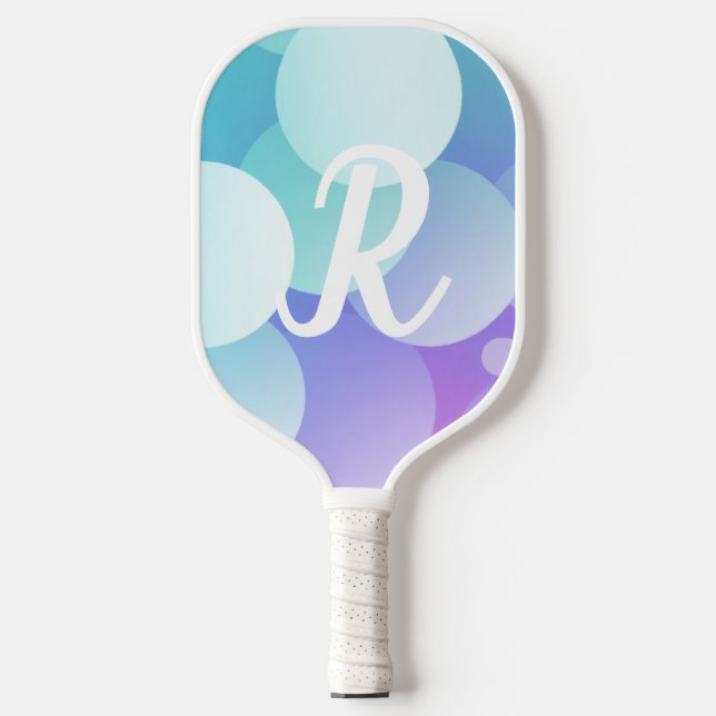 Palas De Pickleball R Nombre Pickleball Paddle Purple Blue Bubble Mode (Anverso)
