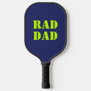 Palas De Pickleball Rad Dad neon verde marina azul tipografía moderna