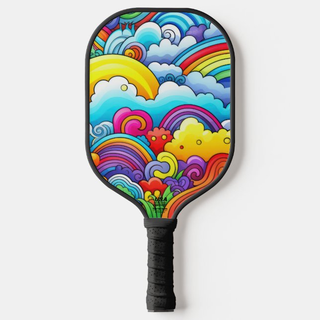 Palas De Pickleball Rainbow backgrounds (Anverso)