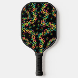 Palas De Pickleball Rainbow Colored Seurat Style Pointillism Pattern