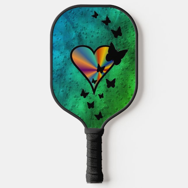 Palas De Pickleball Rainbowheart and Butfly (Anverso)