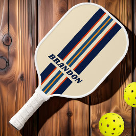 Palas De Pickleball Rally Arco Iris Retro del Desierto con nombre