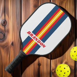 Palas De Pickleball Rally de Montaña Retro con nombre