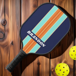 Palas De Pickleball Rally Retro de Estilo de Vintage con nombre