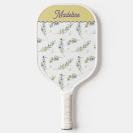 Palas De Pickleball Rama de olivo verde salvia con nombre personalizad