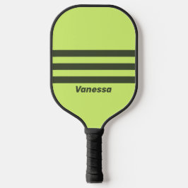 Palas De Pickleball Rayado Retro Musgo Desvanecido Tres a lo Ancho con