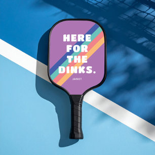 Palas De Pickleball Rayas antiguas en morado para los bebedores