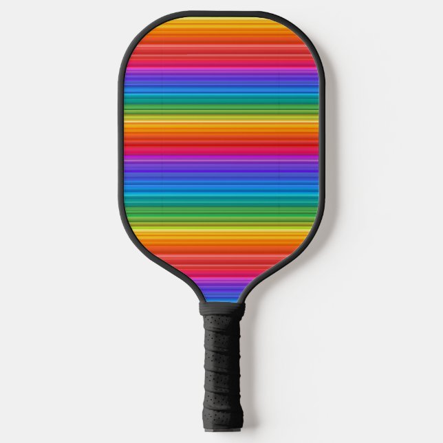 Palas De Pickleball Rayas arcoiris Diseñar remo de bolas de pato (Anverso)