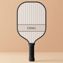 Rayas Beige Modernas Elegante Negro Nombre Persona