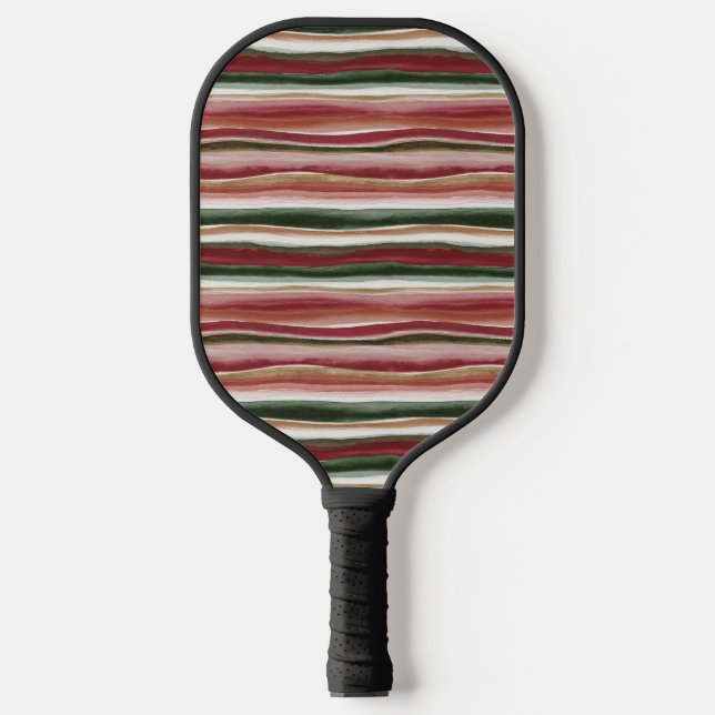 Palas De Pickleball Rayas Blancas Rubor Verde Rojo  (Anverso)