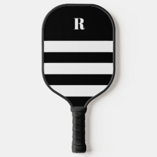 Palas De Pickleball Rayas blancas y negras personalizadas