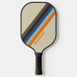 Palas De Pickleball Rayas con Degradado de Calabaza con Nombre