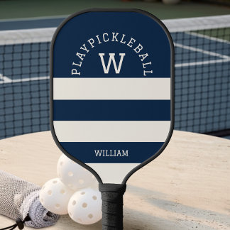 Palas De Pickleball Rayas Costeras de Verano de la Marina Moderna Mono