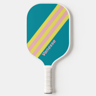 Palas De Pickleball Rayas de Beso de Mar Dulce con Nombre