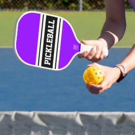 Palas De Pickleball Rayas de Carreras blanca púrpura esporádica y bril