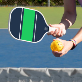 Palas De Pickleball Rayas de carreras Cool Bold Náutico Verde Lima