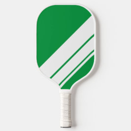 Palas De Pickleball Rayas de Carreras diagonal blanco y verde brillant