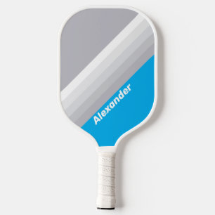 Palas De Pickleball Rayas de cielo azul nublado con nombre