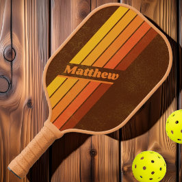 Palas De Pickleball Rayas de estilo vintage con problemas Oscuras con