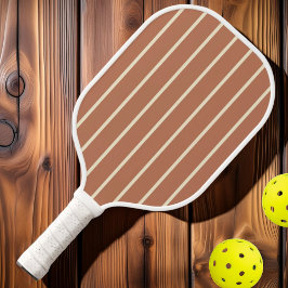 Palas De Pickleball Rayas de mediados de siglo Color Rosa Pálido