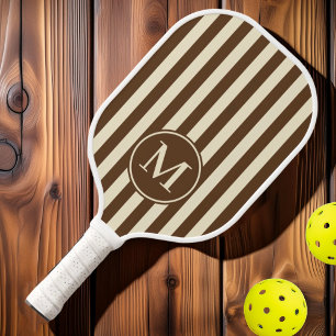 Palas De Pickleball Rayas de Polo de Mediados de Siglo Bosque Profundo