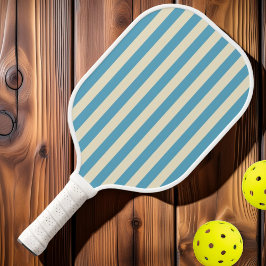 Palas De Pickleball Rayas de Polo de Mediados de Siglo Cielo Acuático