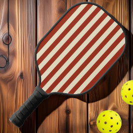 Palas De Pickleball Rayas de Polo de Mediados de Siglo Siena Quemada