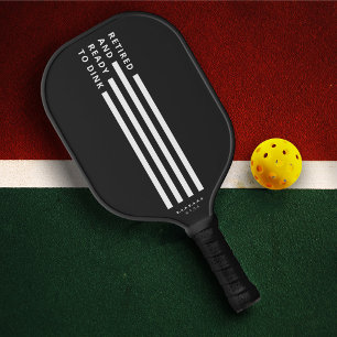 Palas De Pickleball Rayas Modernas Jubilación Jubilado Listo para Dink