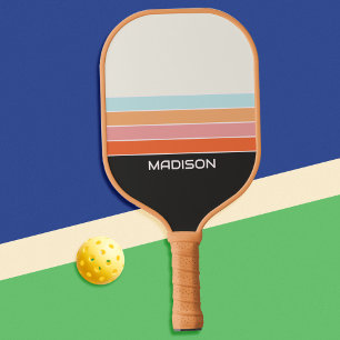 Palas De Pickleball Rayas retro 70 personalizadas