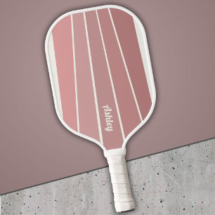 Palas De Pickleball Rayas retro Color de Rosas rugosos