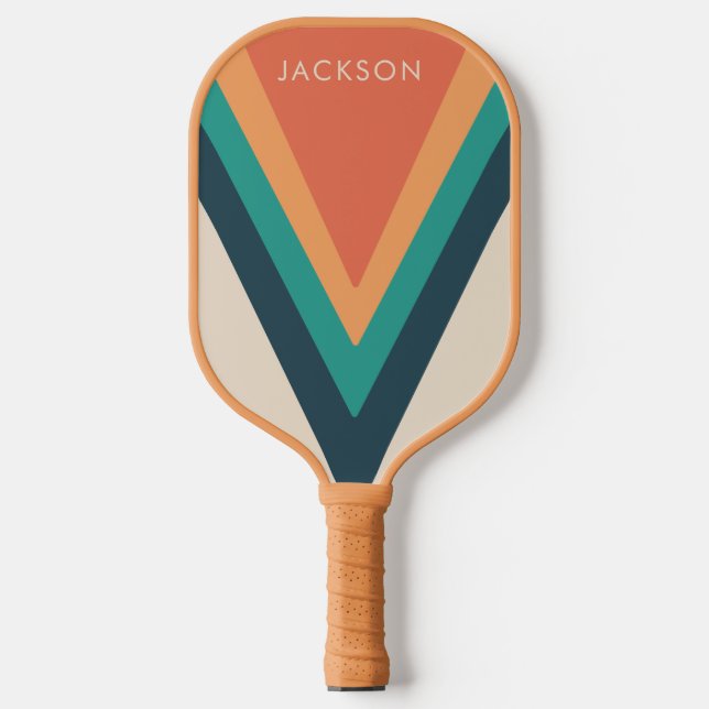 Palas De Pickleball Rayas retro elegantes de Guay personalizadas (Anverso)