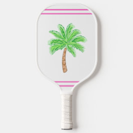 Palas De Pickleball Rayas rosadas del árbol de la palma