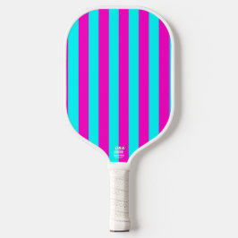 Palas De Pickleball Rayas Turquesas De Color Rosa Y Azul Ciano Calient