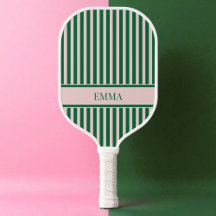 Rayas Verdes y Rosadas Nombre Personalizado Modern
