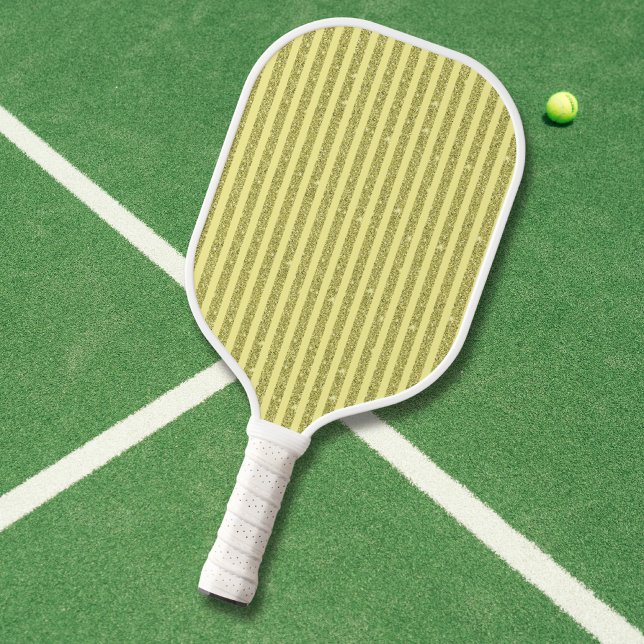 Palas De Pickleball Rayas verticales de estilo brillo amarillo intenso (Subido por el creador)