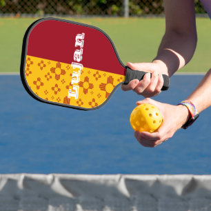 Palas De Pickleball Rayas verticales Zia Sol Rojo Amarillo Nuevo Méxic