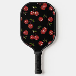 Palas De Pickleball RB Rockabilly Muy cereza cerezas en negro