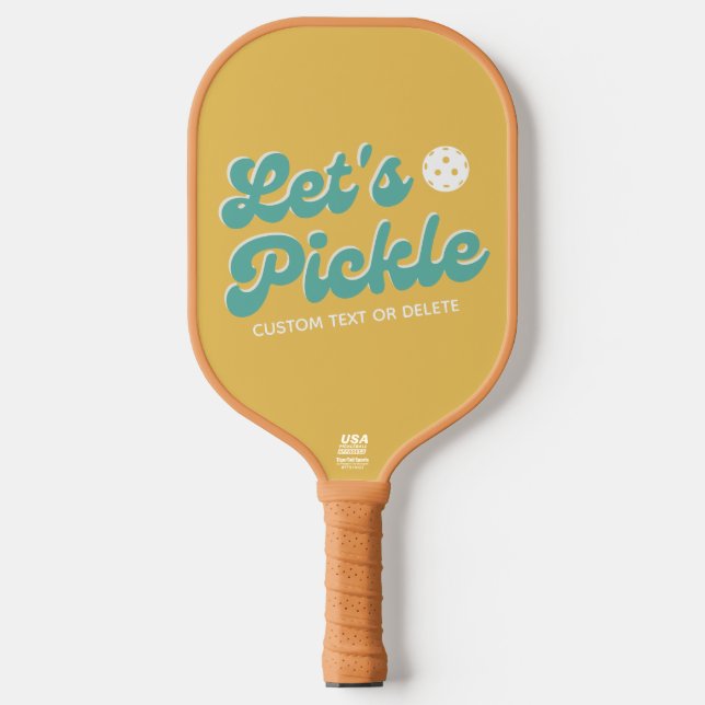 Palas De Pickleball Recojemos el texto personalizado de Guay Retro (Anverso)