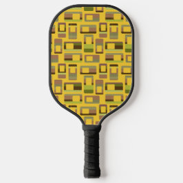 Palas De Pickleball Rectángulos rayados de oro