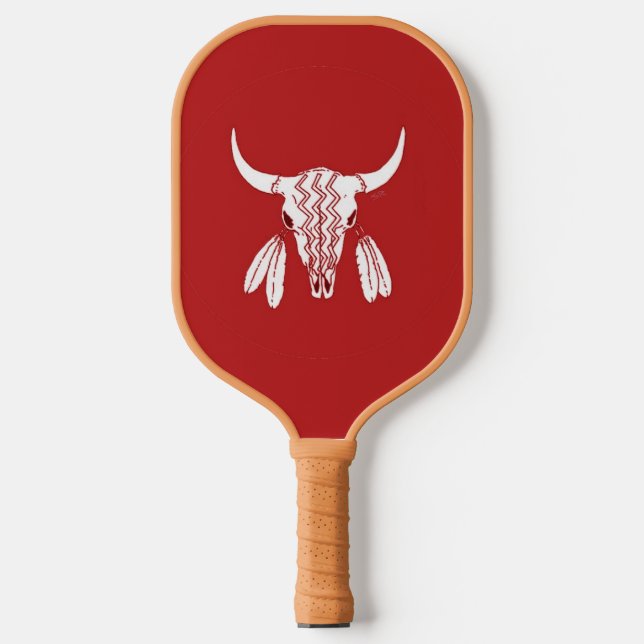 Palas De Pickleball Red Ghost Dance Búfalo tan remo de pickleball (Anverso)