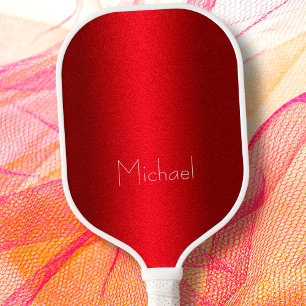 Palas De Pickleball Red Moderno y Elegante Typografía Nombre Mínimo Pe