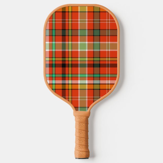 Palas De Pickleball Red Spot Newt Plaid - Oro Naranja y verde (Anverso)