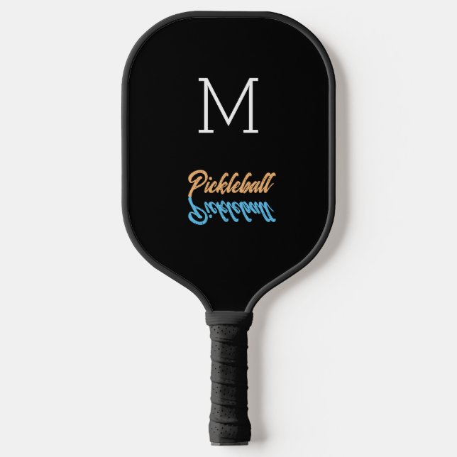 Palas De Pickleball Reflejo Monograma Simple Minimalista Moderno (Anverso)