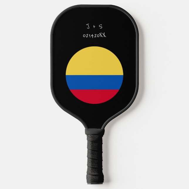 Palas De Pickleball Regalo de bandera de Colombia personalizado (Anverso)